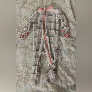 Kickee Pants Cupcake Stripe Footie